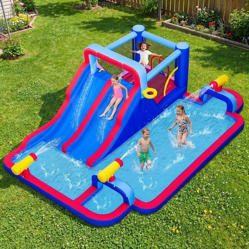 Inflatable water slide park - water,