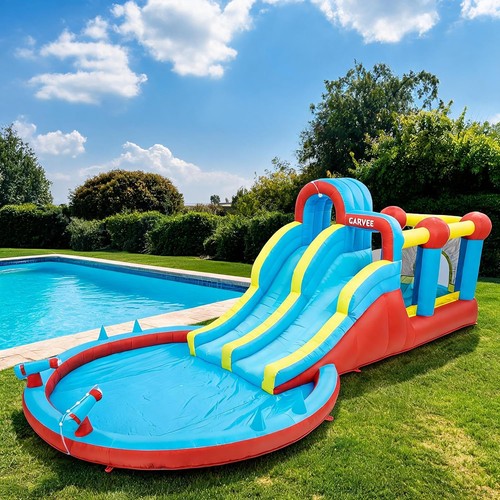Inflatable castle water park - water,