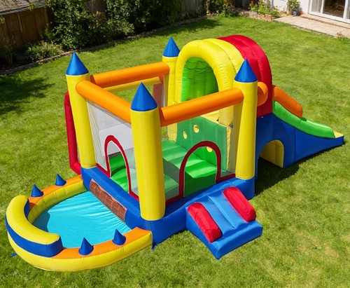 Inflatable bouncy castle in - inflatable, castle,