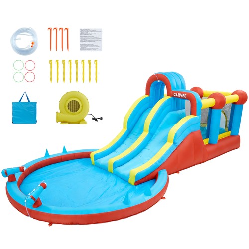 Inflatable water slide park - water,