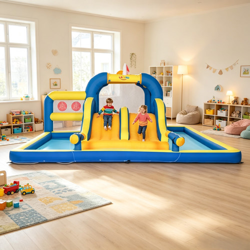 Bouncy castle with slides - with,