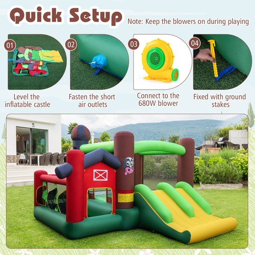Castle slide bouncer with 680w - bouncer,