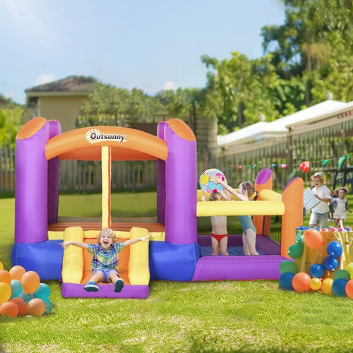 Bouncy castle with slide - with, pool